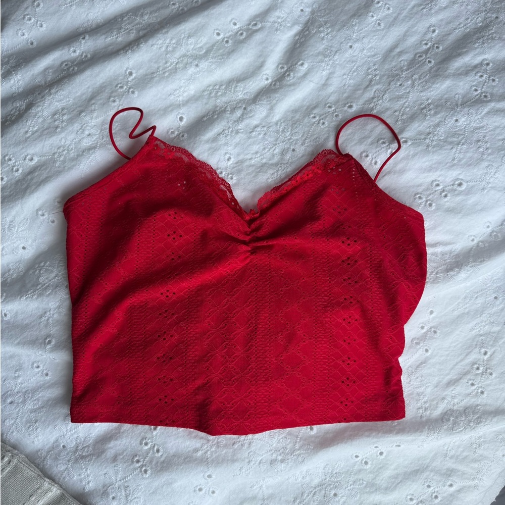 Red Lace Women's Top